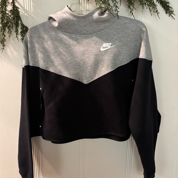 Nike Tops - Nike Women's Gray and Black Hoodie